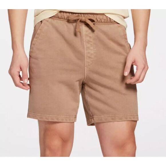 VRST Toasted Coconut Brown 7" Washed Twill Terry Short Cotton Mens Size 2XL - Picture 1 of 10